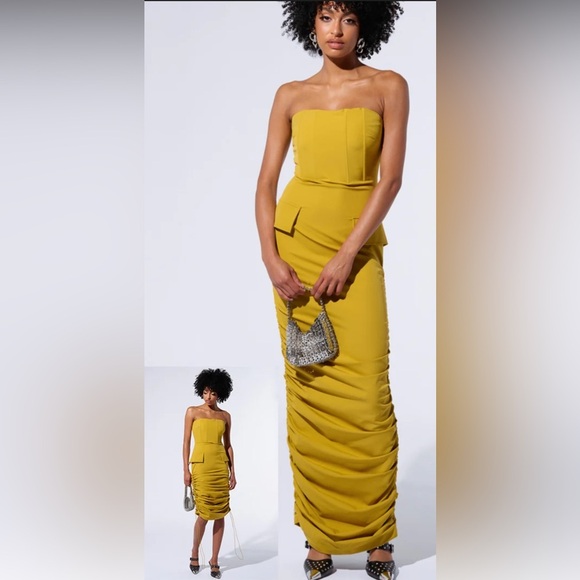 AKIRA Ash Strapless Cargo Maxi Dress - Picture 1 of 16